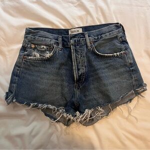 Agolde Parker Vintage Cutoff Organic Denim Shorts Women’s Mid Wash Size 25